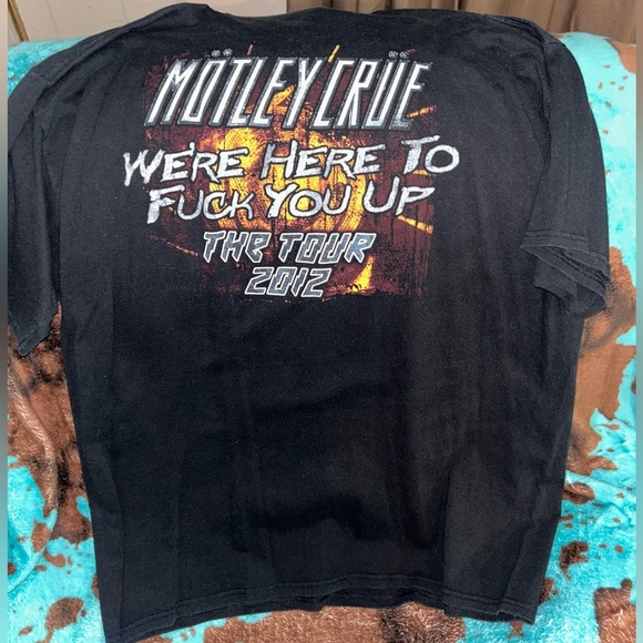 Motley Crue Black Graphic 2012 Tour Tee - Short Sleeve - Picture 5 of 5